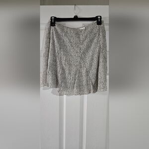 Women's Black and White Speckled Top
